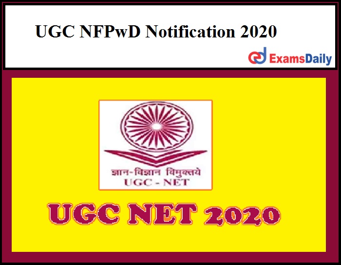 UGC NFPwD Notification 2020
