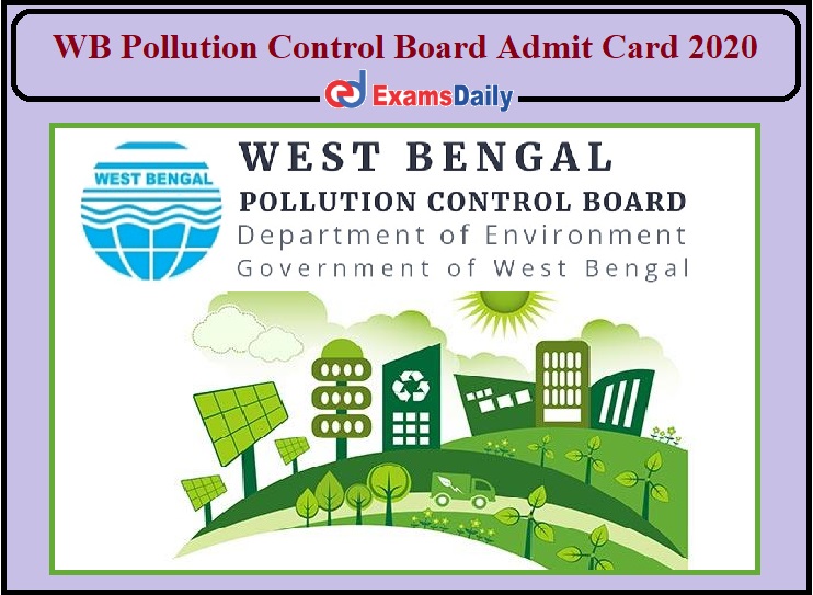 WB Pollution Control Board Admit Card 2020