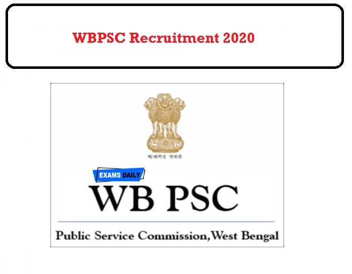 WBPSC Recruitment 2020 OUT