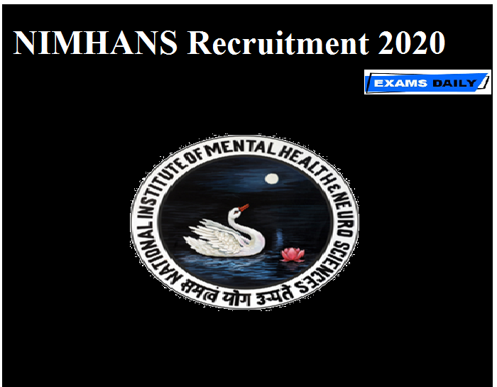 NIMHANS Recruitment 2020 Out – Check Eligibility!!!