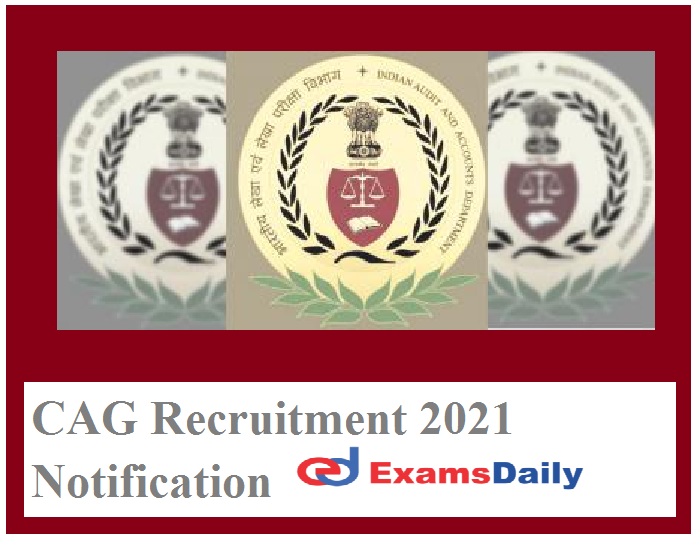 CAG Recruitment 2021 Notification Out – NO APPLICATION FEES!!!