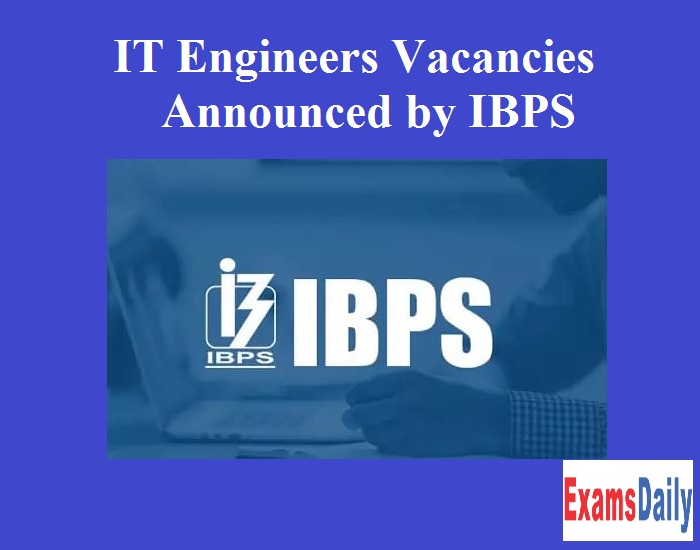 IT Engineers Vacancies Announced by IBPS – Apply Online Begins!!