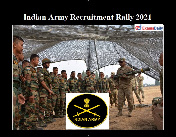 Indian Army Recruitment 2021 OUT tamilnadu