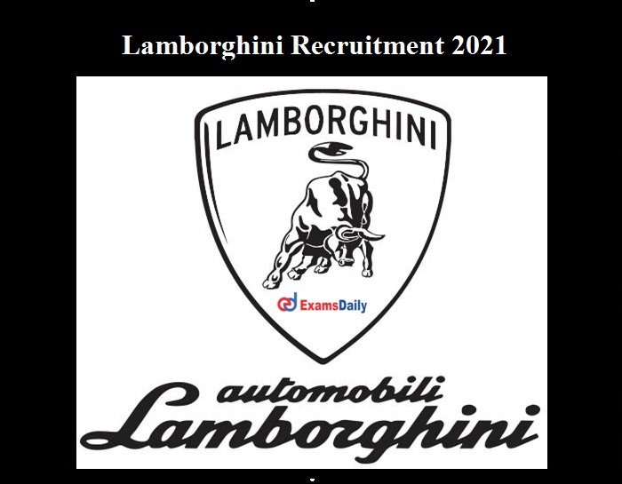 Lamborghini Recruitment 2021 OUT maintainer