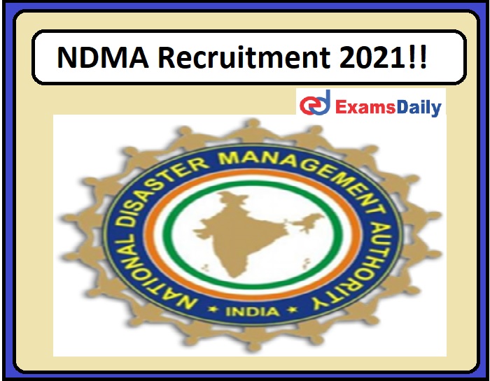 NDMA Recruitment 2021