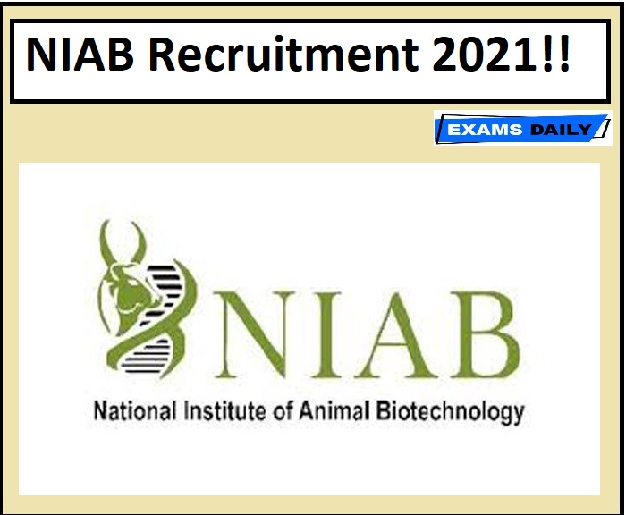 NIAB Recruitment 2021