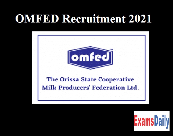 OMFED Recruitment 2021