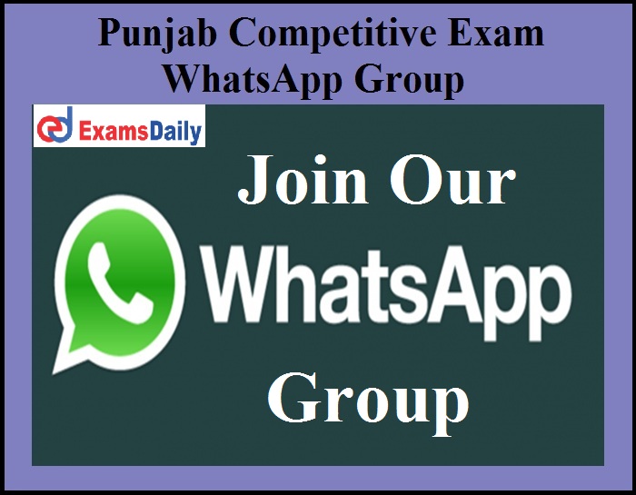 Punjab Competitive Exam WhatsApp Group