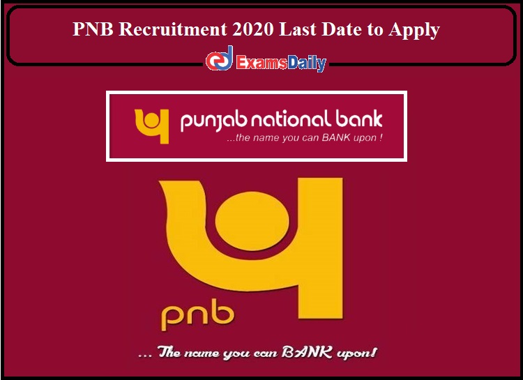 Punjab National Bank Recruitment 2020 Last Date to Apply-Check Details!!!