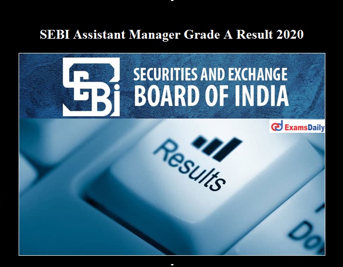 SEBI Assistant Manager result 2020