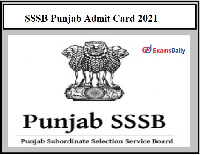 SSSB Punjab Admit Card 2021 OUT – Download Exam Date for Assistant Superintendent @sssb.punjab.gov.in