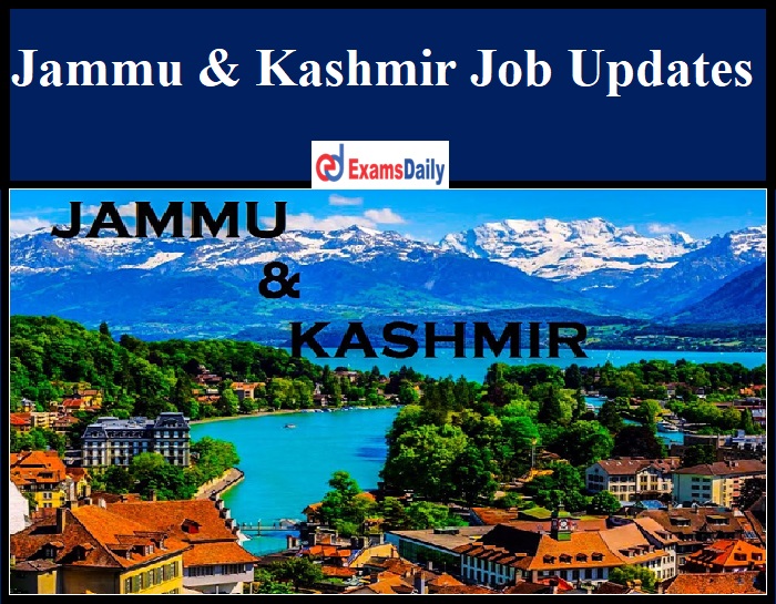 Jammu & Kashmir Job Updates