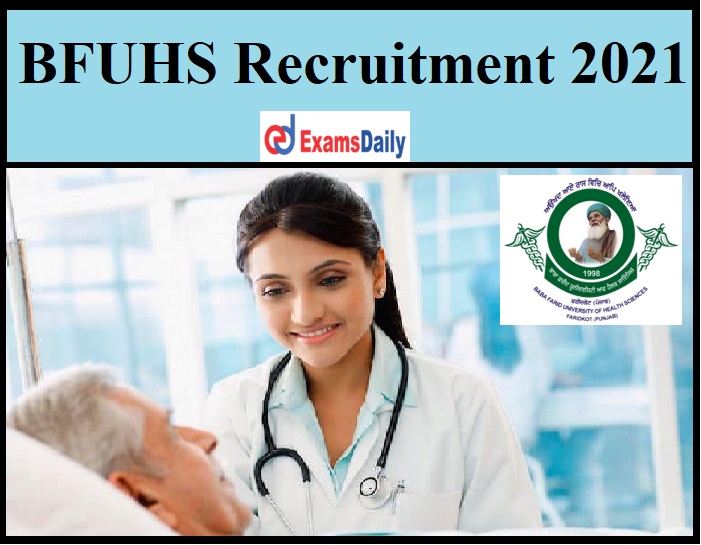 BFUHS Staff Nurse Recruitment 2021