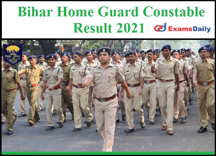 Bihar Home Guard Constable Result 2021