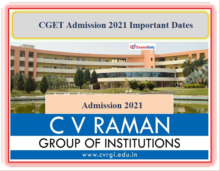 CV Raman Global University Entrance Test 2021 Important Dates