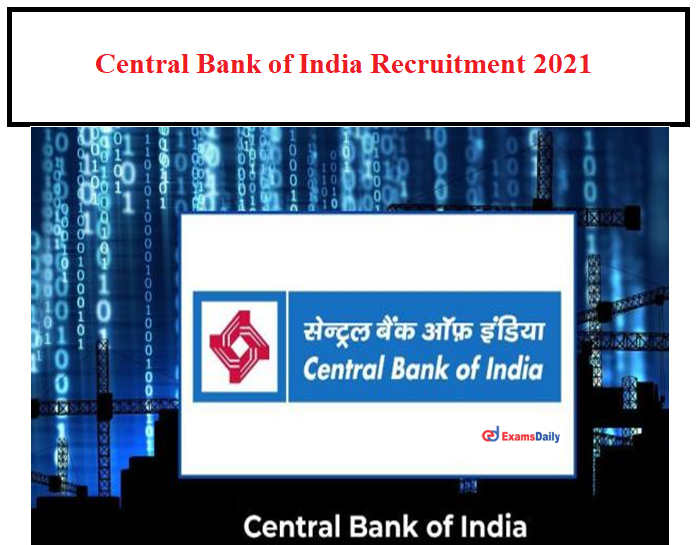 Central Bank of India Recruitment 2021 OUT
