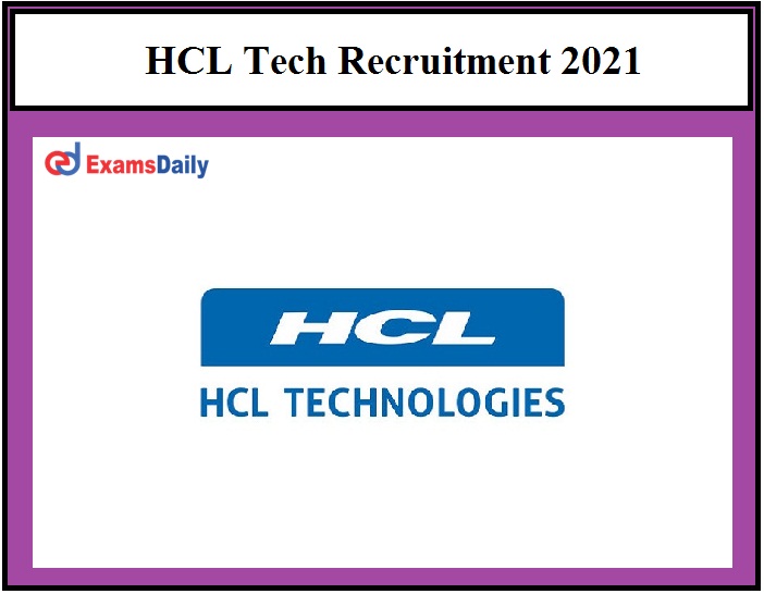 HCL Tech is hiring, Best Job Opportunities for B.Tech Candidates!!!