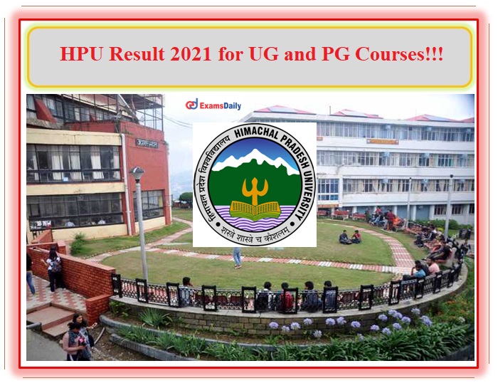 Himachal Pradesh University Result 2021 Released