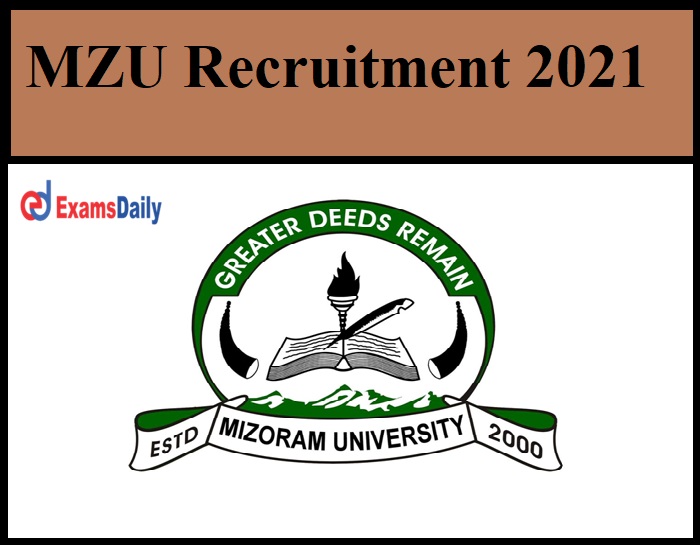 MZU Assistant Professor Recruitment 2021
