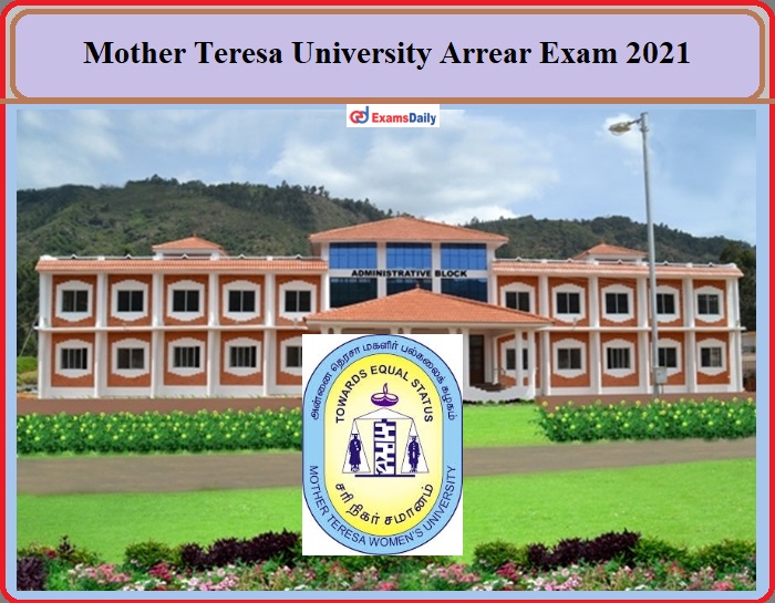 Mother Teresa University Arrear Exam 2021