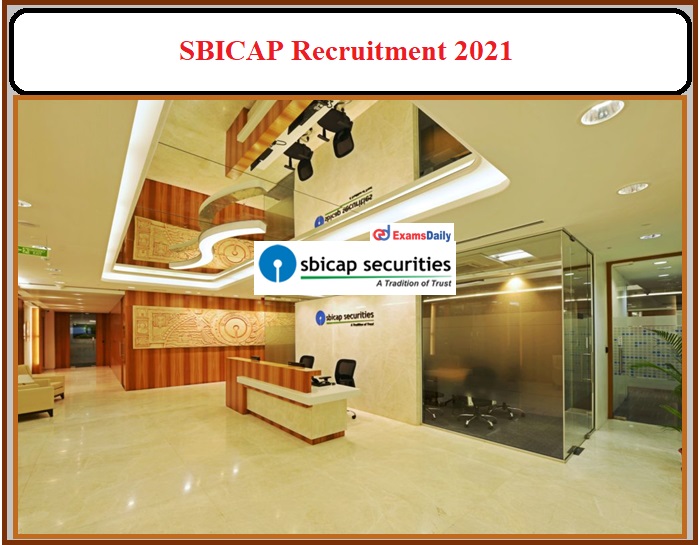SBICAP Recruitment 2021