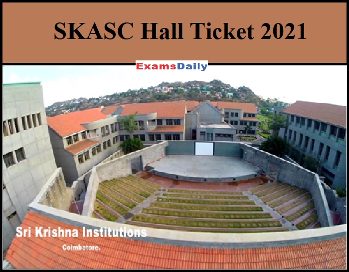 SKASC Hall Ticket 2021