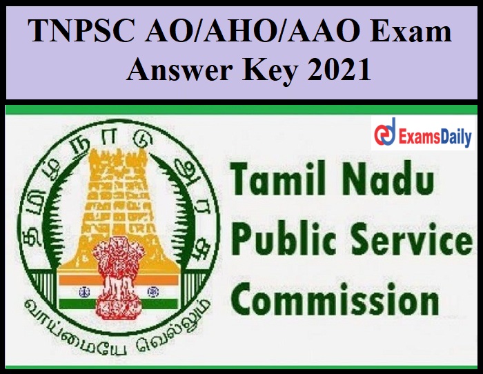 TNPSC AO Exam Answer Key 2021