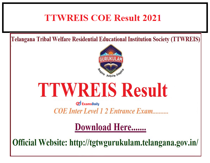 TTWREIS COE Result 2021 OUT