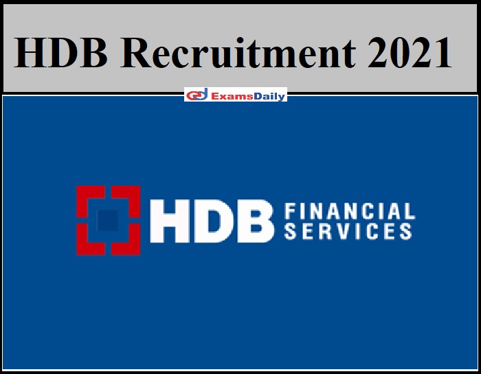 Collection Associate and Manager Job Vacancies 2021 at HDB Financial Services!!