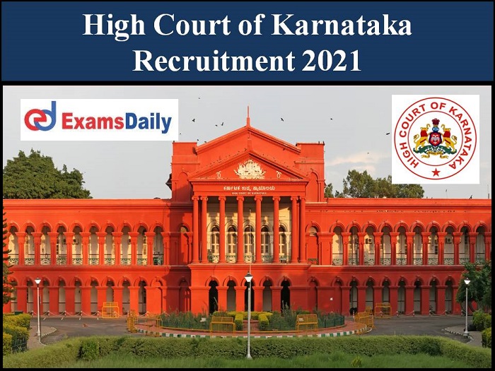 high court of karnataka recruitment 2021
