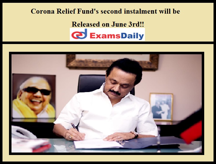 Corona Relief Fund's second instalment will be released on June 3rd!!