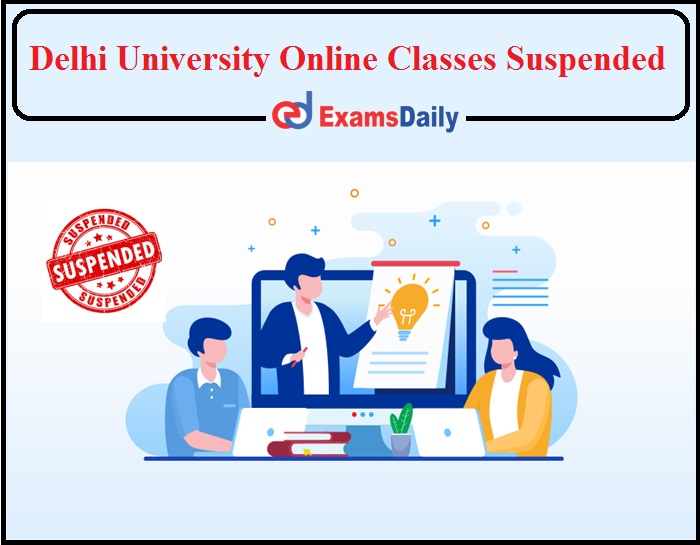 Delhi University Online Classes Suspended