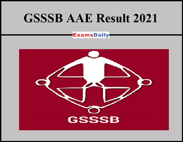 GSSSB AAE Result 2021