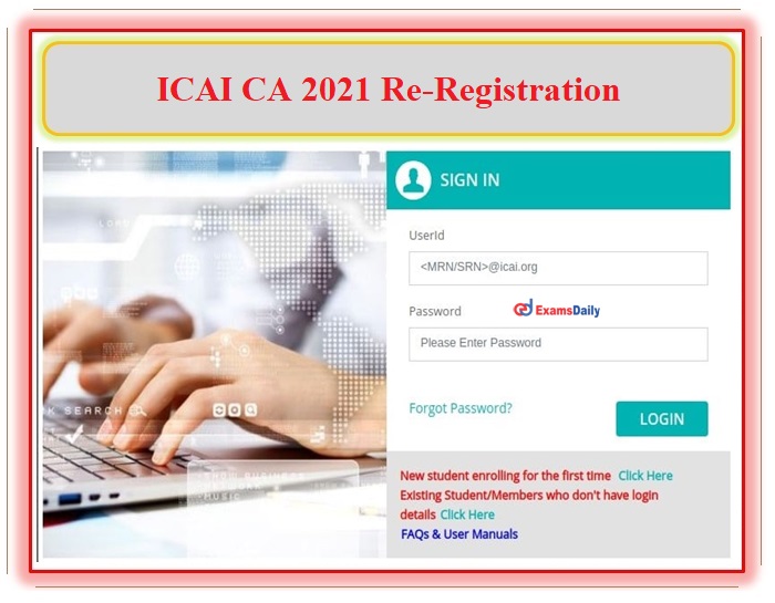 ICAI CA May Registration 2021 Reopen For Final and Inter Courses