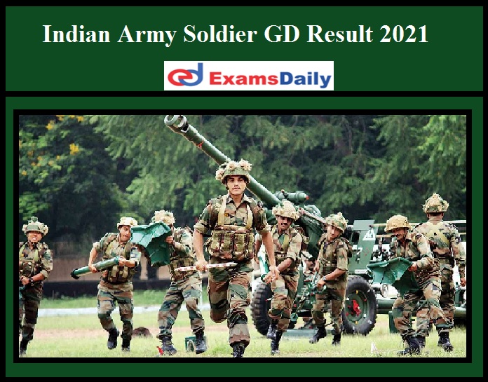Indian Army Soldier GD Result 2021
