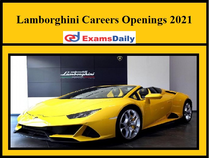 Lamborghini Careers Openings 2021