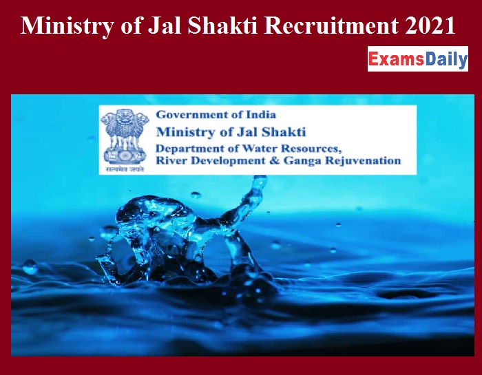 Ministry of Jal Shakti (MOWR) Recruitment 2021