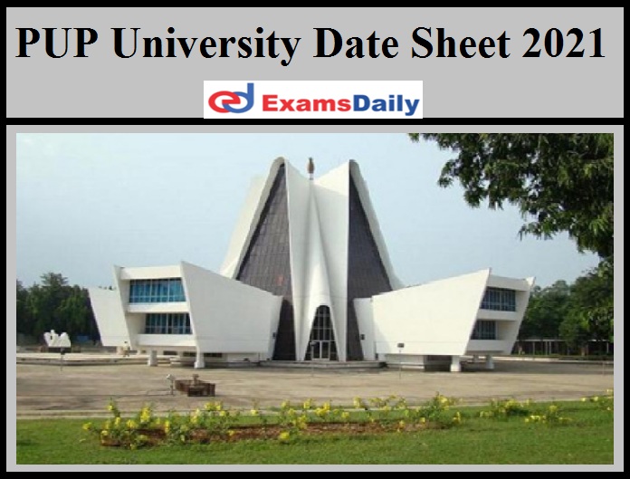 PUP University Date Sheet 2021