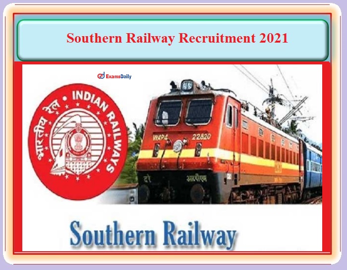 Southern Railways Requires 10th and 12th Candidates for Job Vacancies
