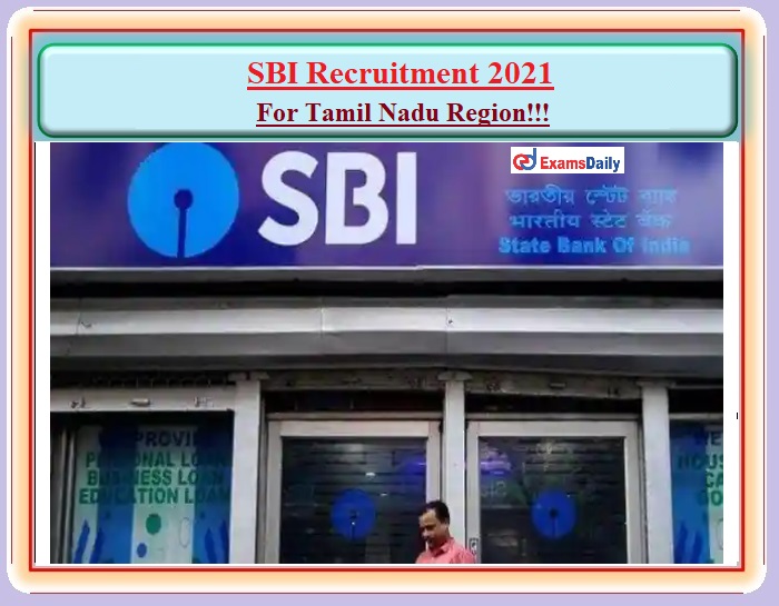 Tamil Nadu State Bank of India Invited Degree Candidates For Job Opportunities