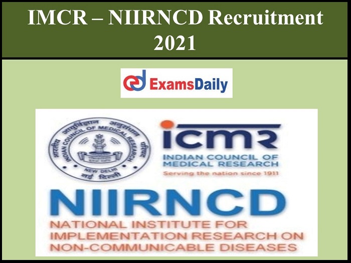 icmr niirncd recruitment