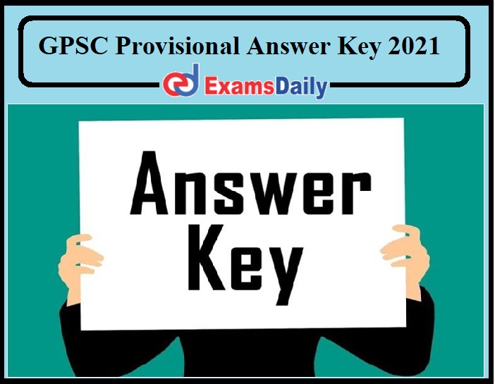 GPSC Assistant Professor Answer Key 2021 Out – Download Legal Assistant ...