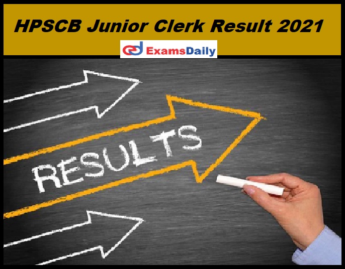 HPSCB Junior Clerk Result 2021