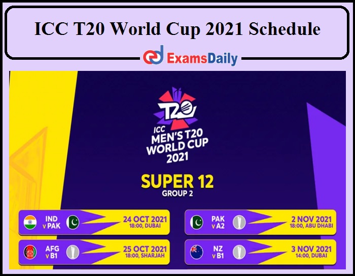 T20 world cup schedule