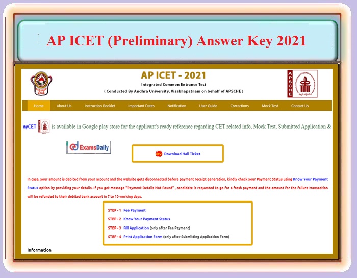 AP ICET Answer Key (Preliminary) 2021 – Download APSCHE Objection Date and Details Here!!!