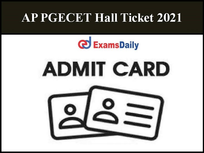 AP PGECET Hall Ticket 2021