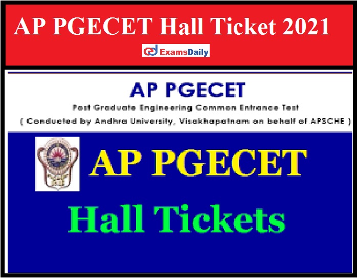 AP PGECET Hall Ticket 2021 Manabadi – Direct Link Available Download Exam Date!!!