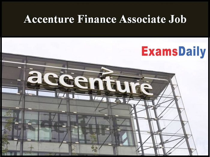 Accenture Finance Associate Job