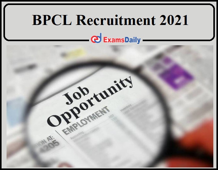 BPCL Recruitment 2021 Released on MHRD NATS- Apply Online Now!!