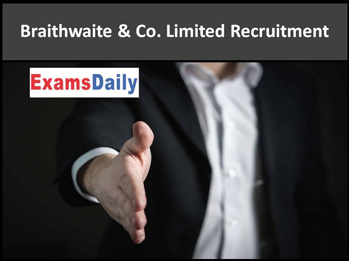 Braithwaite & Co. Limited Recruitment 2021
